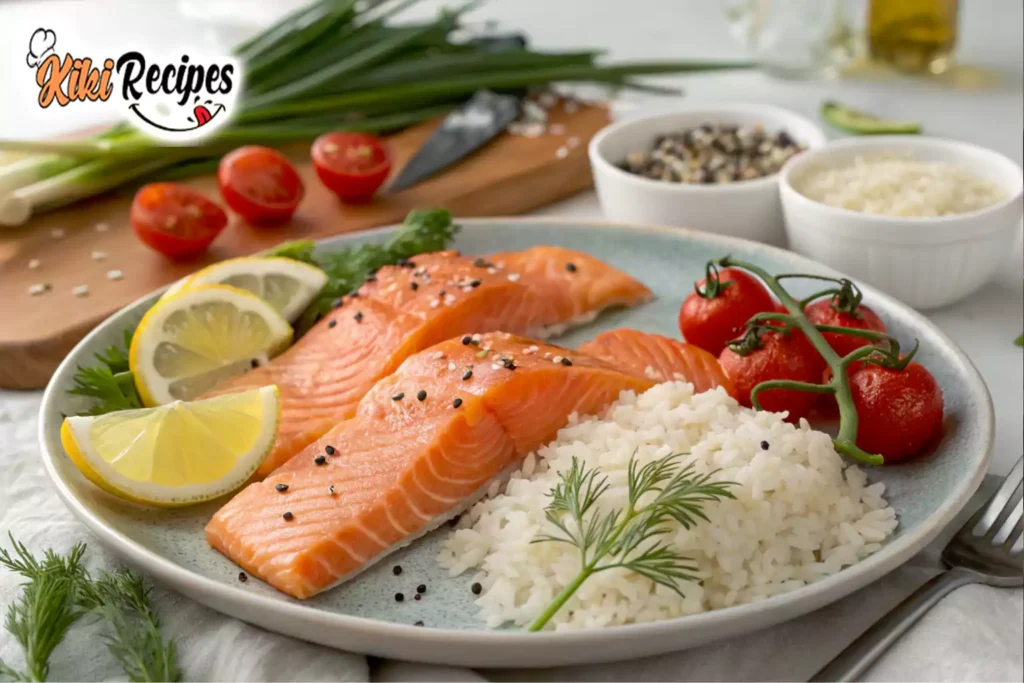 Salmon and rice recipe