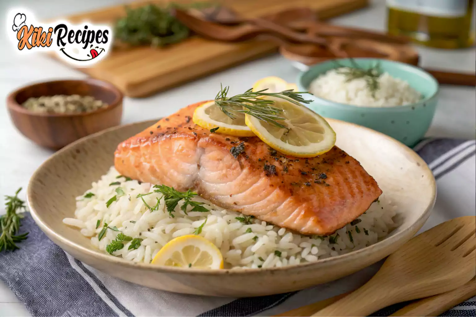 Salmon and rice recipe