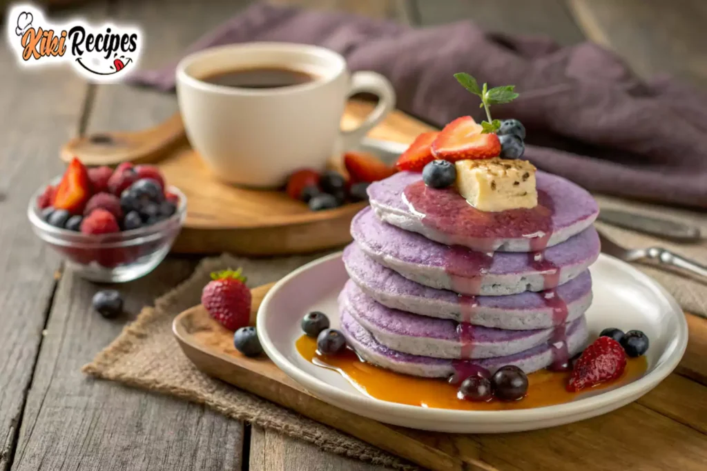 Taro-flavored pancake recipe