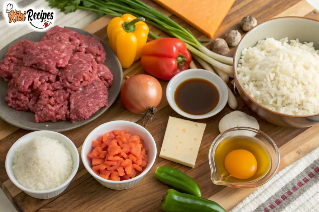 Cheesy hamburger and rice slow cooker recipe