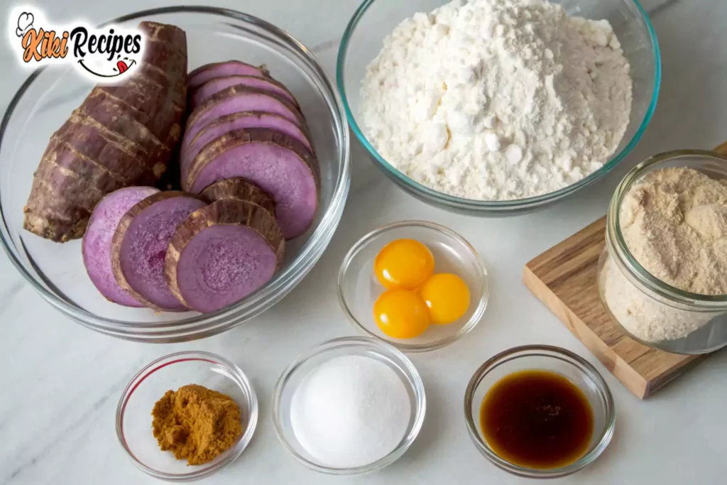 Taro-flavored pancake recipe