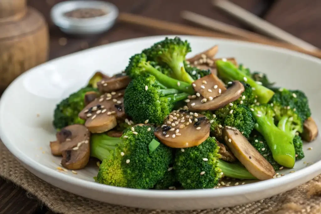 Broccoli and mushroom recipe